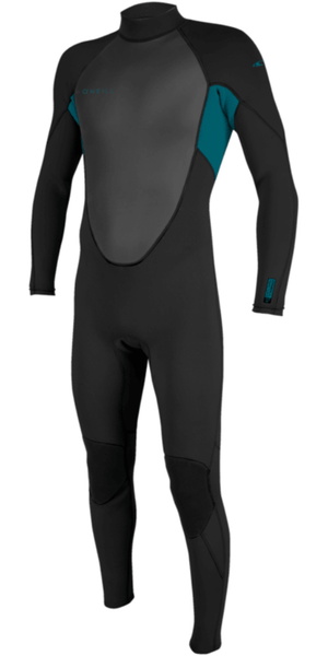 2026 O'Neill Junior Reactor-2 3/2mm Back Zip Neopreno 5044B - Black / Tide Pool